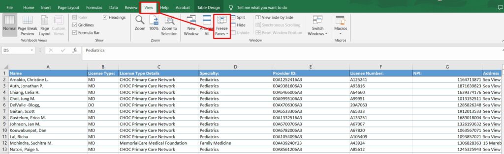 Excel view options : How to Freeze a Row in Excel (Step-by-Step Guide)