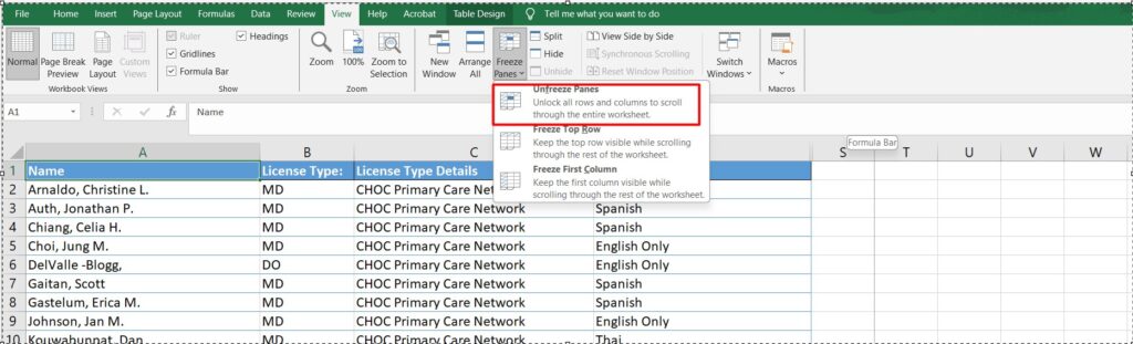 Excel Un-freeze : How to Freeze a Row in Excel (Step-by-Step Guide)